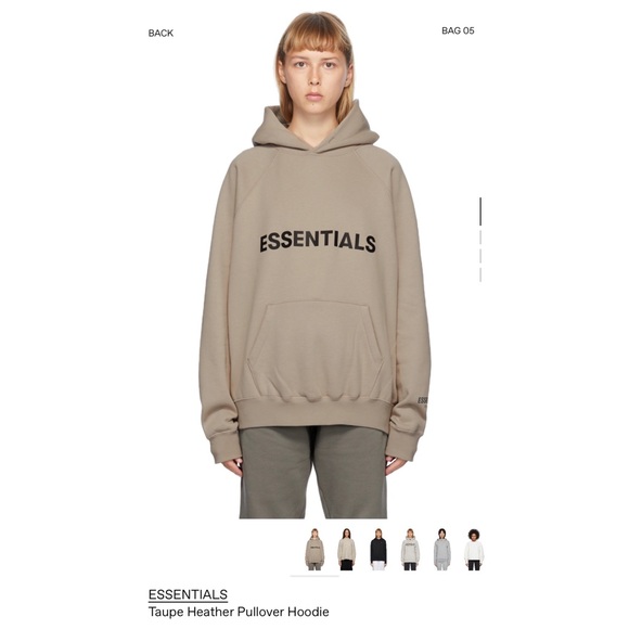 Fear of God Essentials Taupe Hoodie - Picture 1 of 5